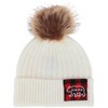 David & Young Women's Mama Bear Beanie Hat with Plaid Patch and Pom - 4 of 4