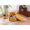 33.9" W 360° Swivel Accent Barrel Chair, Comfy Round Sofa Storage Chair with Pillow for Living Room Bedroom Nursery 4B - ModernLuxe - 2 of 4