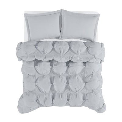 King Gray Reversible Microfiber Bedspread Set