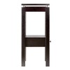 Linea Phone Stand with Chrome Accent - Dark Espresso - Winsome: Square, Wood Composite, Storage Shelf - 3 of 4