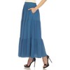 Women's Pleated Tiered Maxi Skirt - 2 of 4