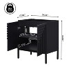 JONATHAN Y Rowan Geometric Modern Transitional 2-Shelf Bath Vanity Cabinet Only (Sink Basin Not Included) - 3 of 4