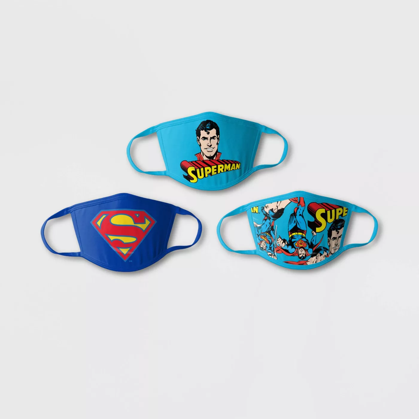 Kids' 3pk Superman Face Mask - image 1 of 4