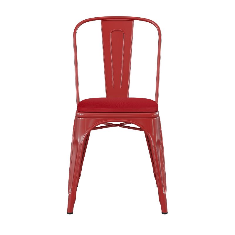 Flash Furniture Perry Commercial Grade Metal Indoor-Outdoor Stackable Chair with All-Weather Polystyrene Seat, 3 of 13
