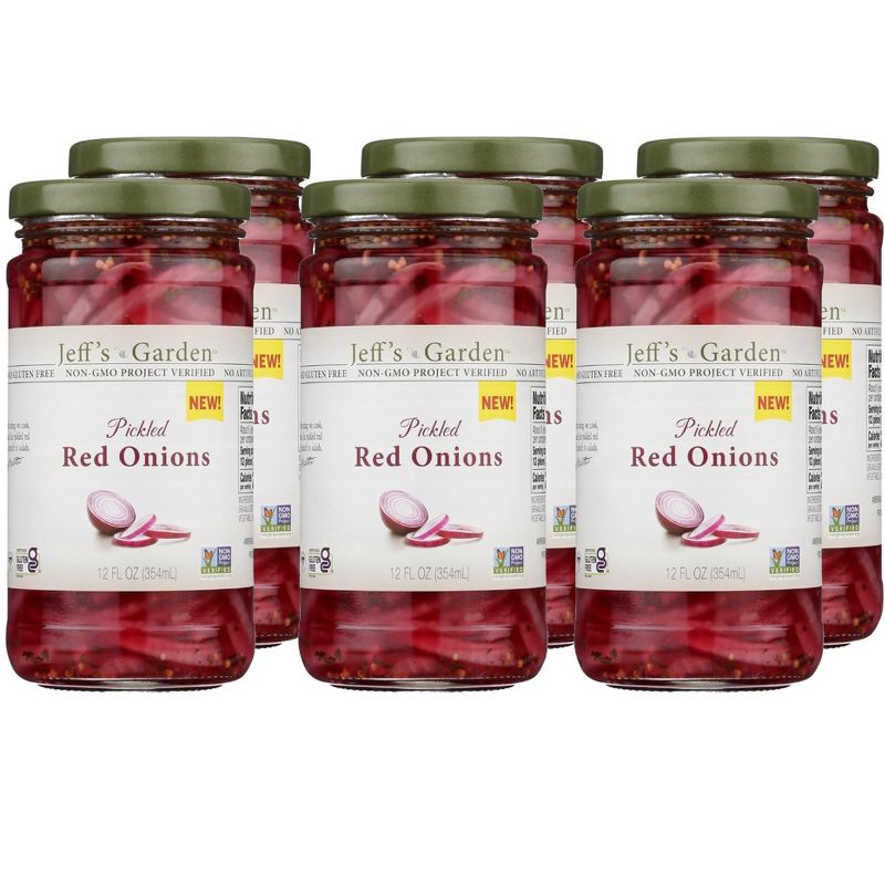 Jeff's Garden Pickled Red Onions - Case of 6/12 oz, 1 of 8