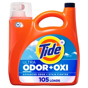 Tide Laundry Detergent Ultra Odor + Oxi HE Liquid Laundry Soap - 1 of 4