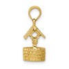 Black Bow Jewelry 14k Yellow Gold 3D Moveable Wishing Well Pendant - 2 of 4