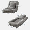 5-Position Adjustable Lazy Sofa Bed, Upholstered Human Dog Bed for Adult & Pets, Foldable Floor Lounger Chair, for Bedroom, Living Room - 3 of 4