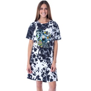 Harry Potter Womens' Lord Voldemort Nightgown Sleep Pajama Shirt Tie-Dye Multicolored - 1 of 3