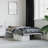 vidaXL White Metal Bed Frame with Supportive Slats and Spacious Storage Space, Elegant Design, Robust Powder-Coated Steel Construction - image 2 of 4