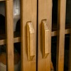 Nicbex Storage Bench Bamboo Shoe Bench with Storage Cabinets 3 Doors Side Rack for Entryway - 2 of 4