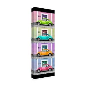 Trademark Fine Art -Philippe Hugonnard 'Viva Mexico 2 The VW Beetle Cars with Colors Street Wall III' Canvas Art - 1 of 3