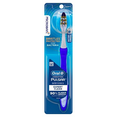 Oral-B Vibrating Pulsar Battery Toothbrush with Microban, Soft, 1 Count