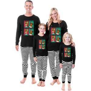 Scooby-Doo Shaggy Elfie Selfie Christmas Tight Fit Family Pajama Set Child - 1 of 4