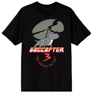 Steven Universe Dogcopter 3 The Fur Hits The Fan on Black Short Sleeve Adult T-Shirt - 1 of 3