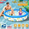 Bestway "48x10” Inflatable Family Pool for Kids – Foldable Swim Center with Easy Drain Plug for Indoor/Outdoor Fun" Blue - 4 of 4