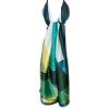 Wrapables Silk Like Satin Polyester Large Scarf Wrap, Green - 3 of 4