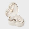 Heart Travel Jewelry Organizer - A New Day™ Cream - 2 of 2