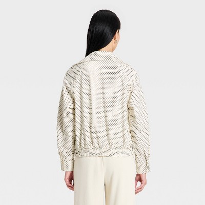 Women Mock-Neck Full Zip Bomber Jacket – A New Day