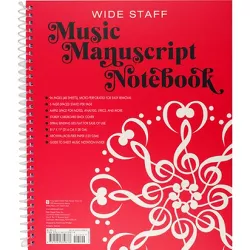 Music Manuscript Notebook (Wide Staff) - (Hardcover)
