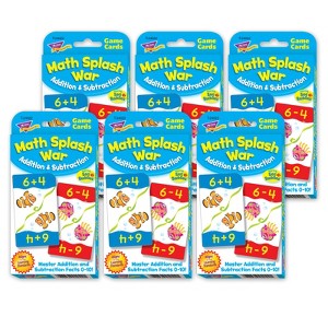 Trend Math Splash War Addition & Subtraction Challenge Cards, 6 Packs - 1 of 1