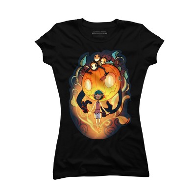 Junior's Design By Humans Halloween Spirit By AshenWorks T-Shirt