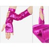 INSPIRE CHIC Women's Fingerless Shiny Lightweight Gloves 1 Pair - 3 of 4