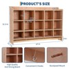 5-Section Classroom Coat Locker, 15 Cubbies with Anti-tip Anchors, Daycare Cubby with 4 Casters, 5 Hooks, 2 Boxes, for Home School Kindergarten - 3 of 4