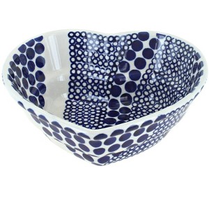 Blue Rose Polish Pottery 860-1 Zaklady Small Heart Bowl - 1 of 1