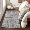 5*7ft Washed Back Low Pile Area Rug for Living Room, Washable Rugs for Bedroom, Hallway Runner, Large Non-Slip Carpet for Kitchen Dining Room (Grey) - 4 of 4