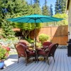 Tangkula 10FT Solar Umbrella LED Market Steel Tilt w/ Crank Patio - 3 of 4