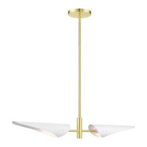 Livex Lighting Capistrano 2 - Light Chandelier in  Satin Brass - 1 of 1