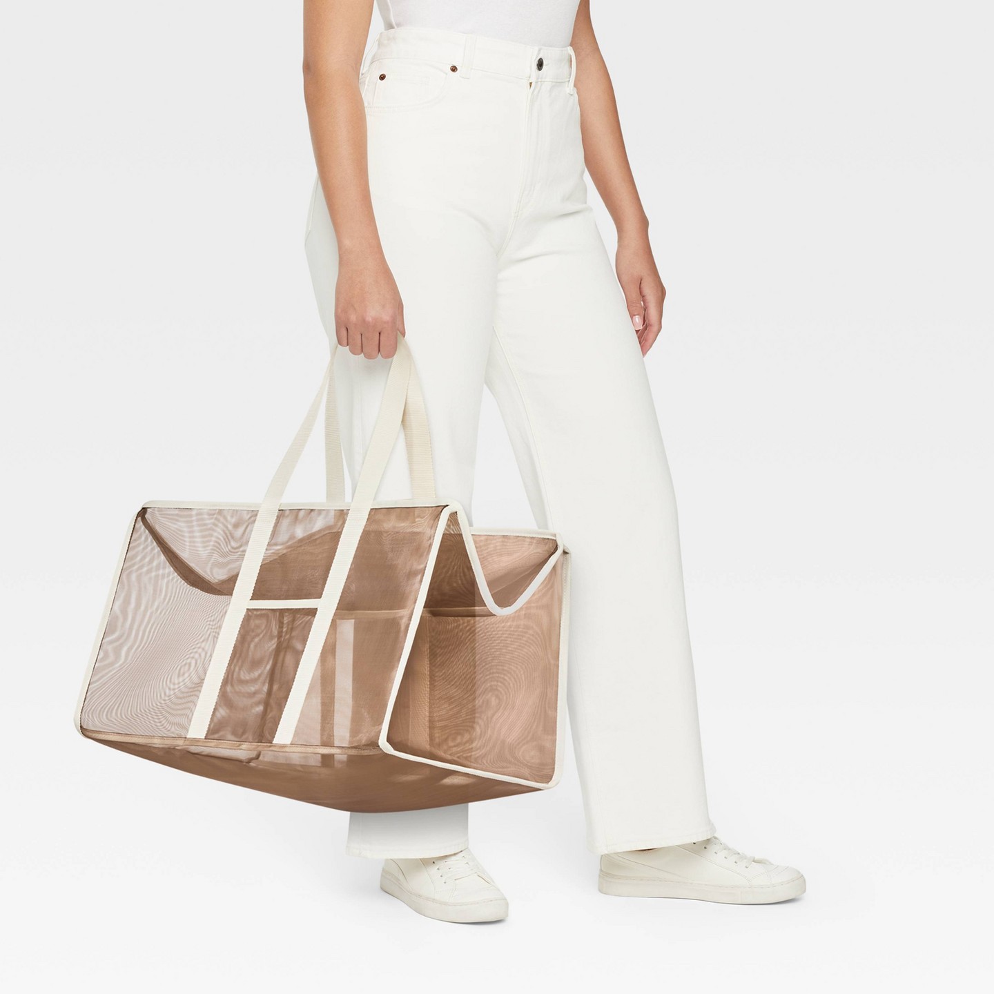 Сумка Shade & Shore Packable Zip Top Mesh Tote Handbag, цвет: Коричневый — фото 2