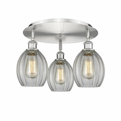 Eaton - 3 Light Flush Mount In Industrial Style-10.5 Inches Tall and 17.25 Inches Wide