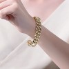 Guili 14K Gold Plated Chain Cuff Bracelet for Women - Stylish, Minimalist Jewelry Accessory Perfect for Everyday Wear, Casual or Special Occasions - 3 of 3