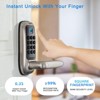ZACHVO Keyless Smart Lock with Handle Fingerprint PIN App and Key Access Tuya Remote Control IP56 Waterproof ANSI Certified - 3 of 4