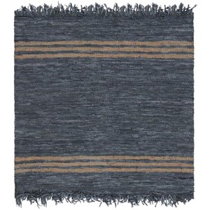 Vintage Leather W/ Fringes VTL702 Hand Woven Indoor Rugs - Safavieh - 1 of 4