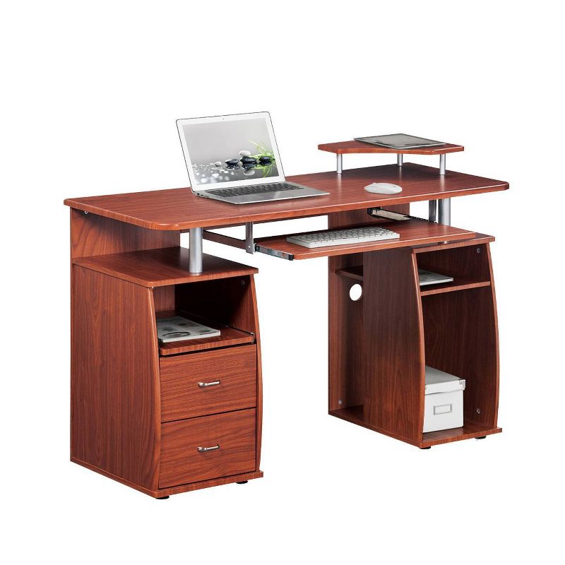 Wood Computer Desk with Drawers - Techni Mobili, 6 of 9