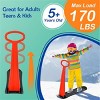 Angel Sar Kids Snow Scooter, Foldable Snow Sled with Anti-Slip Spots, Easy Steering Design for Winter Fun, Red - 4 of 4