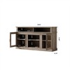 58" Farmhouse TV Stand, Modern LED Media Entertainment Center Console Table With Open Shelves And Cabinets, Rustic TV Stand For Living Room Bedroom - 3 of 4