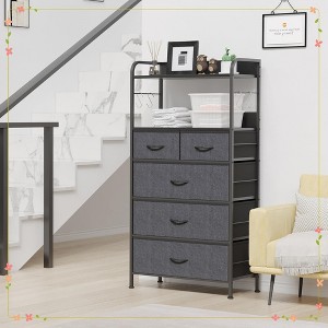 Jojoka 5-Drawer Dresser- Fabric Storage Organizer with Sturdy Metal Frame - 1 of 4