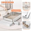 VEVOR Cat Litter Box, 6 inches Deep, XL Extra Large Stainless Steel Cat Litter Box with Scoop, Wide Filtering Foot Board & High Sides - 4 of 4