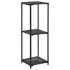 vidaXL Storage Shelf Black Poly rattan Compact Storage Shelf Square - 35.4" - 2 of 4