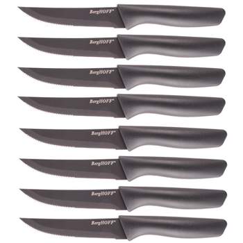Berghoff 8pc Stainless Steel Kitchen Knife Set With Universal Knife Block,  Mint : Target