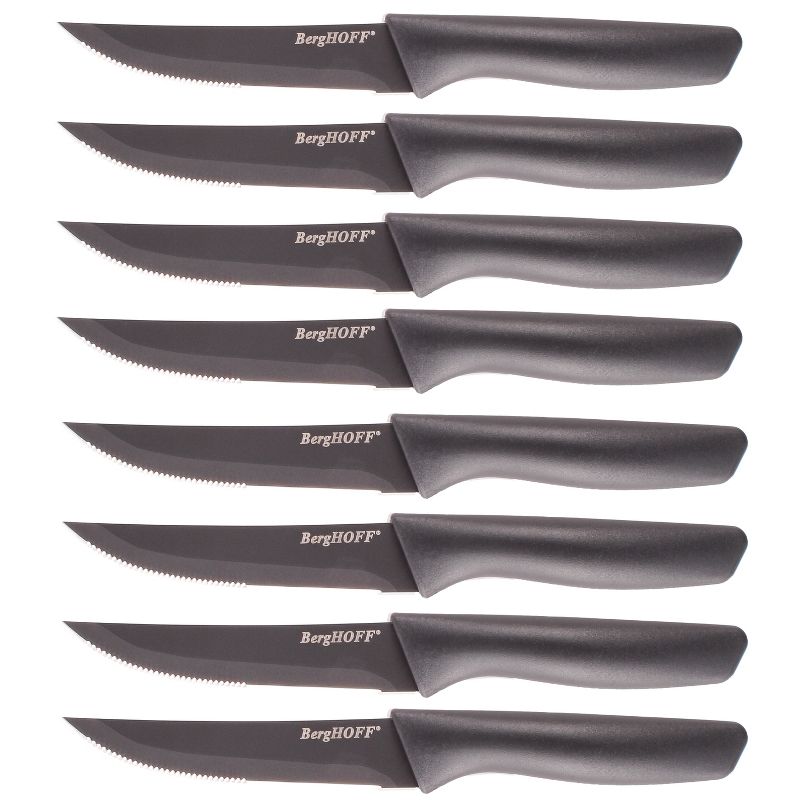 BergHOFF 8Pc Stainless Steel Steak Knife Set with Non-Stick Stainless Steel Blade 8.5", 1 of 4