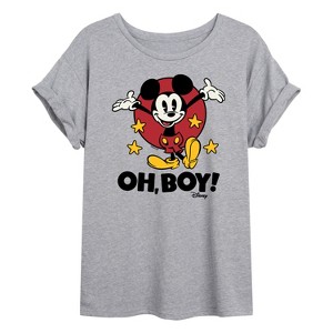 Women's - Disney - Mickey Mouse Oversized Graphic T-Shirt - 1 of 4