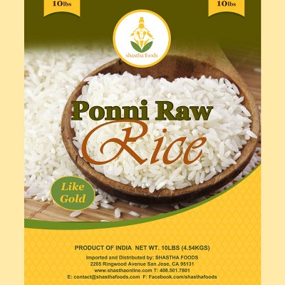 Shastha Ponni Raw Rice 10 Lbs