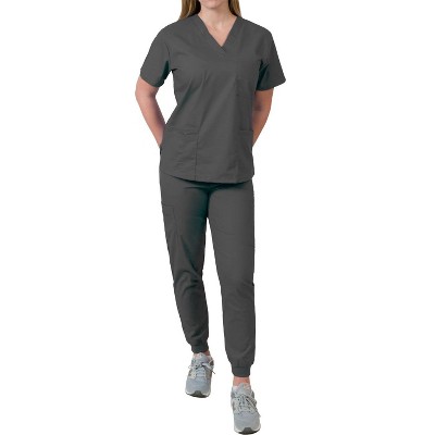 Medgear Isabella Women's Multi-pocket V-neck top and Jogger Pants Set