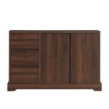Tangkula Sideboard Buffet Cabinet Buffet Table w/ 3 Drawers & Cupboard Kitchen Storage Cabinet w/Adjustable Shelf Coffee Bar