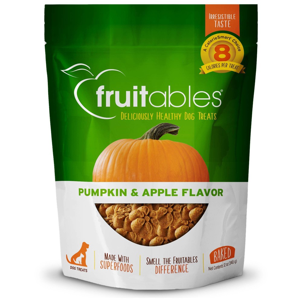 Photos - Dog Food Fruitables Baked Pumpkin & Apple Flavor Healthy Low Calorie Dog Treats - 1